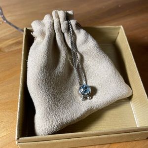 Silver Aquamarine Necklace